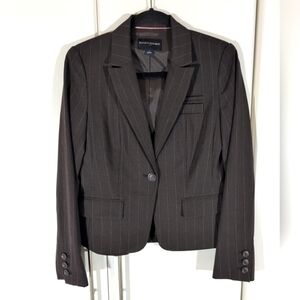Banana Republic Blazer Womens Size 4 Brown Pink striped Career,Work,Office